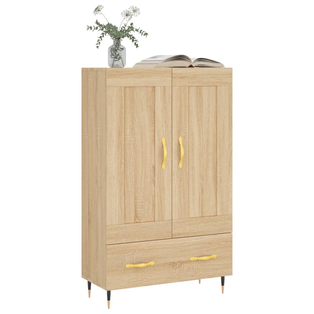 Buffet haut chêne sonoma 69,5x31x115 cm bois d'ingénierie