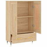 Buffet haut chêne sonoma 69,5x31x115 cm bois d'ingénierie