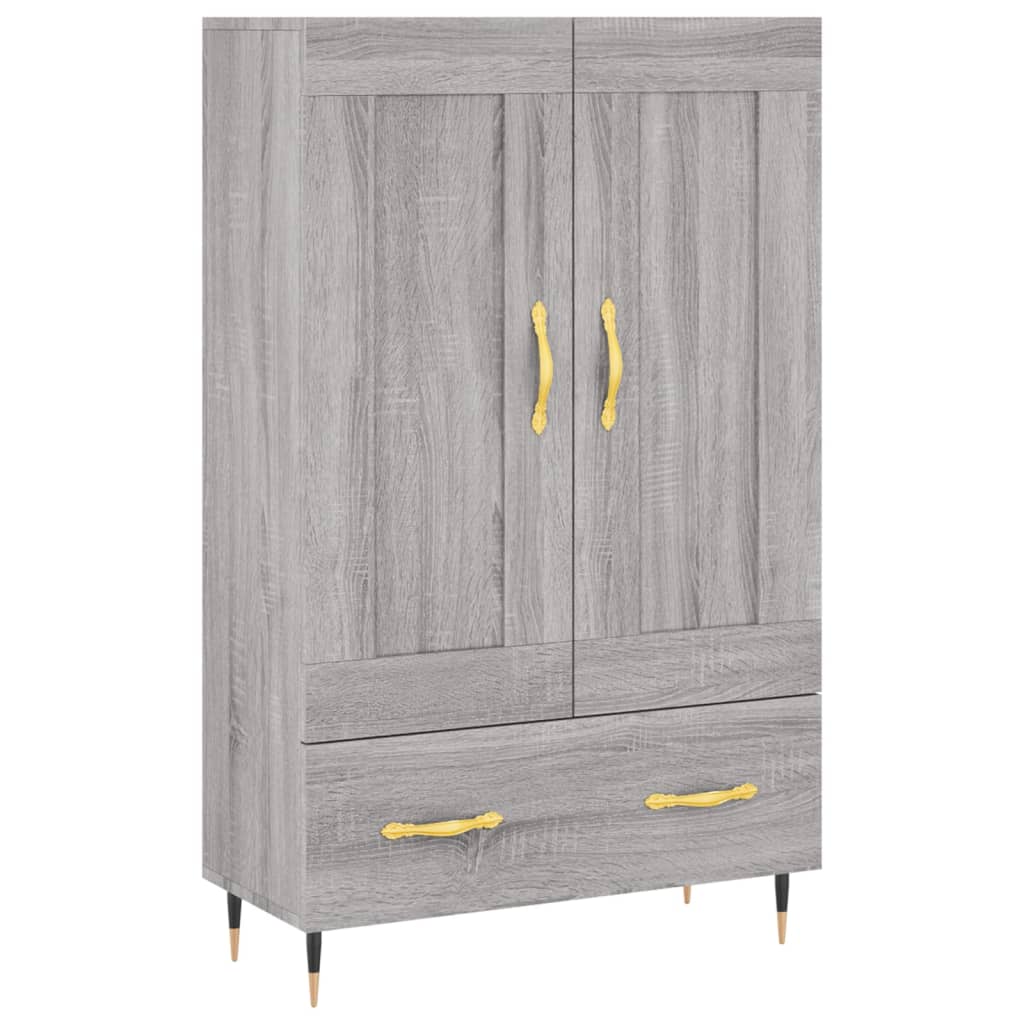 Buffet haut sonoma gris 69,5x31x115 cm bois d'ingénierie