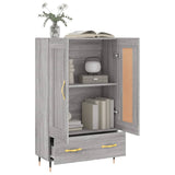 Buffet haut sonoma gris 69,5x31x115 cm bois d'ingénierie