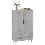 Buffet haut sonoma gris 69,5x31x115 cm bois d'ingénierie