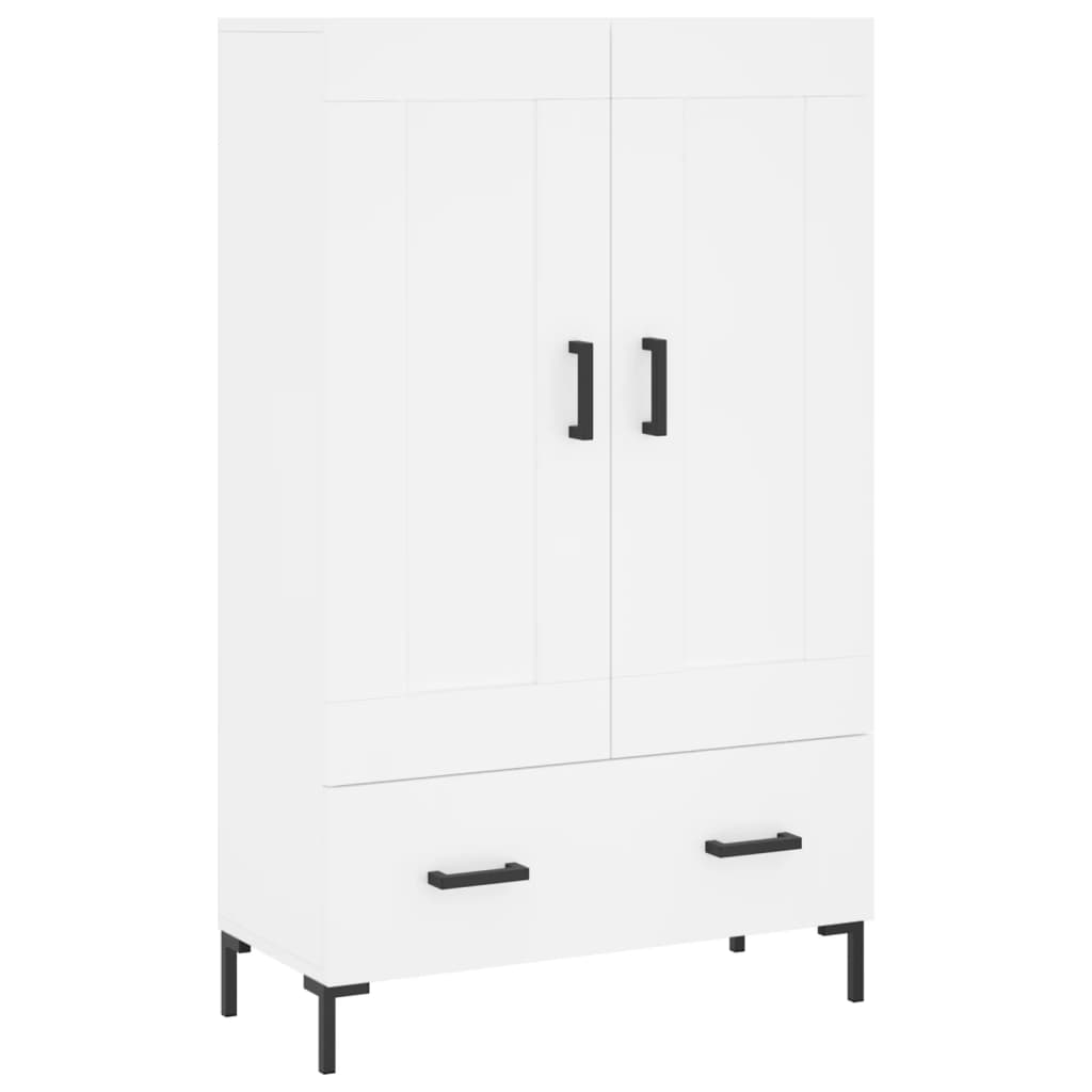 Buffet haut blanc 69,5x31x115 cm bois d'ingénierie