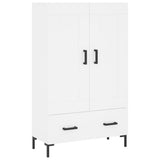 Buffet haut blanc 69,5x31x115 cm bois d'ingénierie