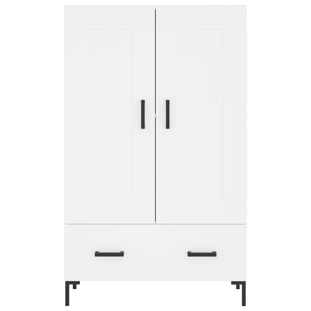 Buffet haut blanc 69,5x31x115 cm bois d'ingénierie