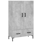 Betongraues hohes Sideboard 69,5 x 31 x 115 cm, Holzwerkstoff