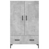 Betongraues hohes Sideboard 69,5 x 31 x 115 cm, Holzwerkstoff