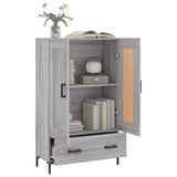 Buffet haut sonoma gris 69,5x31x115 cm bois d'ingénierie