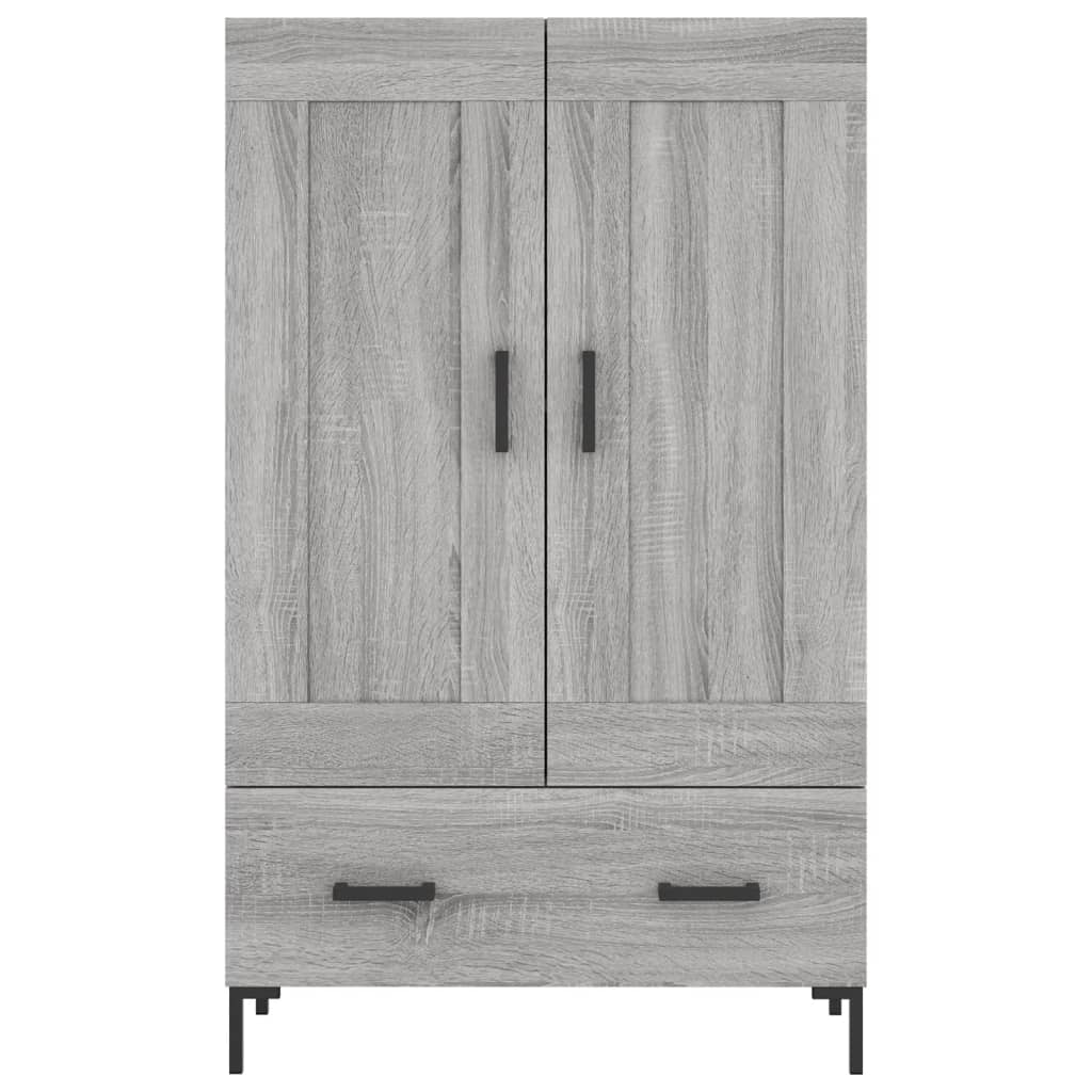 Buffet haut sonoma gris 69,5x31x115 cm bois d'ingénierie