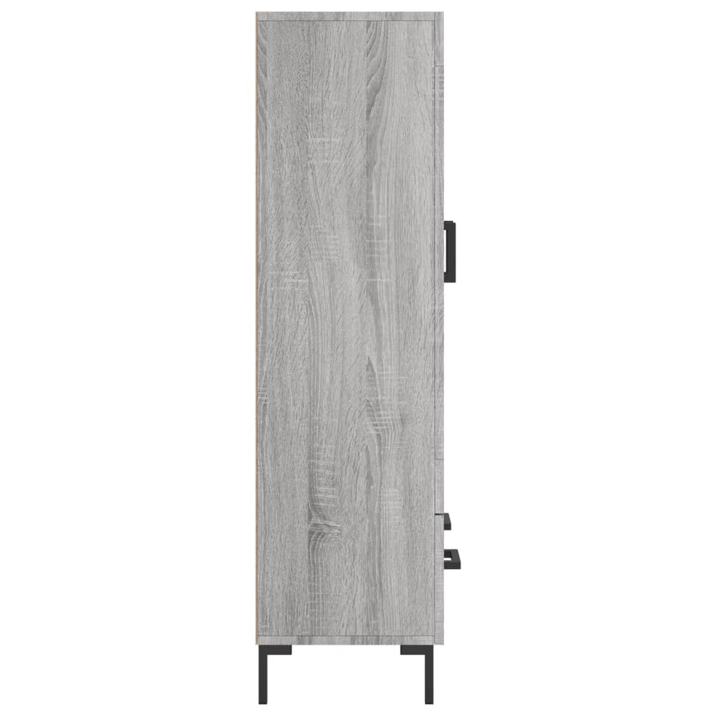 Buffet haut sonoma gris 69,5x31x115 cm bois d'ingénierie