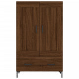 Buffet haut chêne marron 69,5x31x115 cm bois d'ingénierie