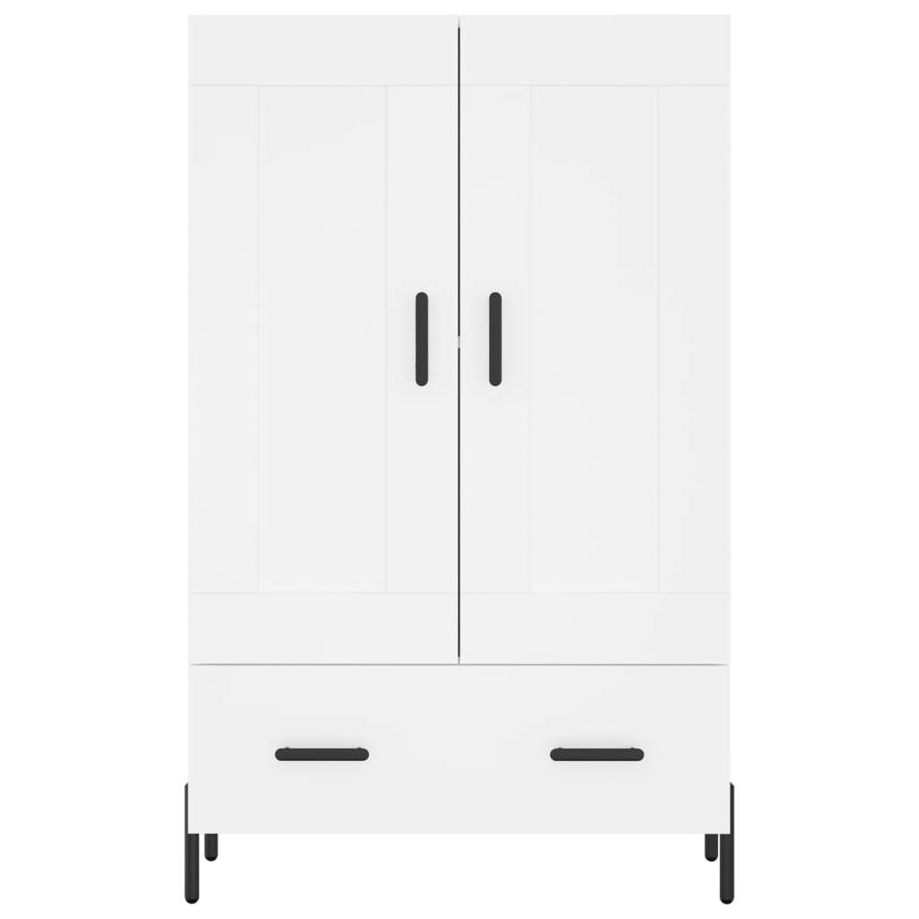 Buffet haut blanc 69,5x31x115 cm bois d'ingénierie