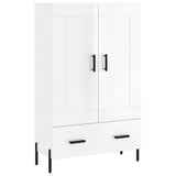 High sideboard white gloss 69.5x31x115 cm engineered wood