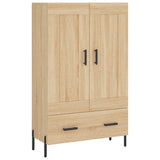 Buffet haut chêne sonoma 69,5x31x115 cm bois d'ingénierie