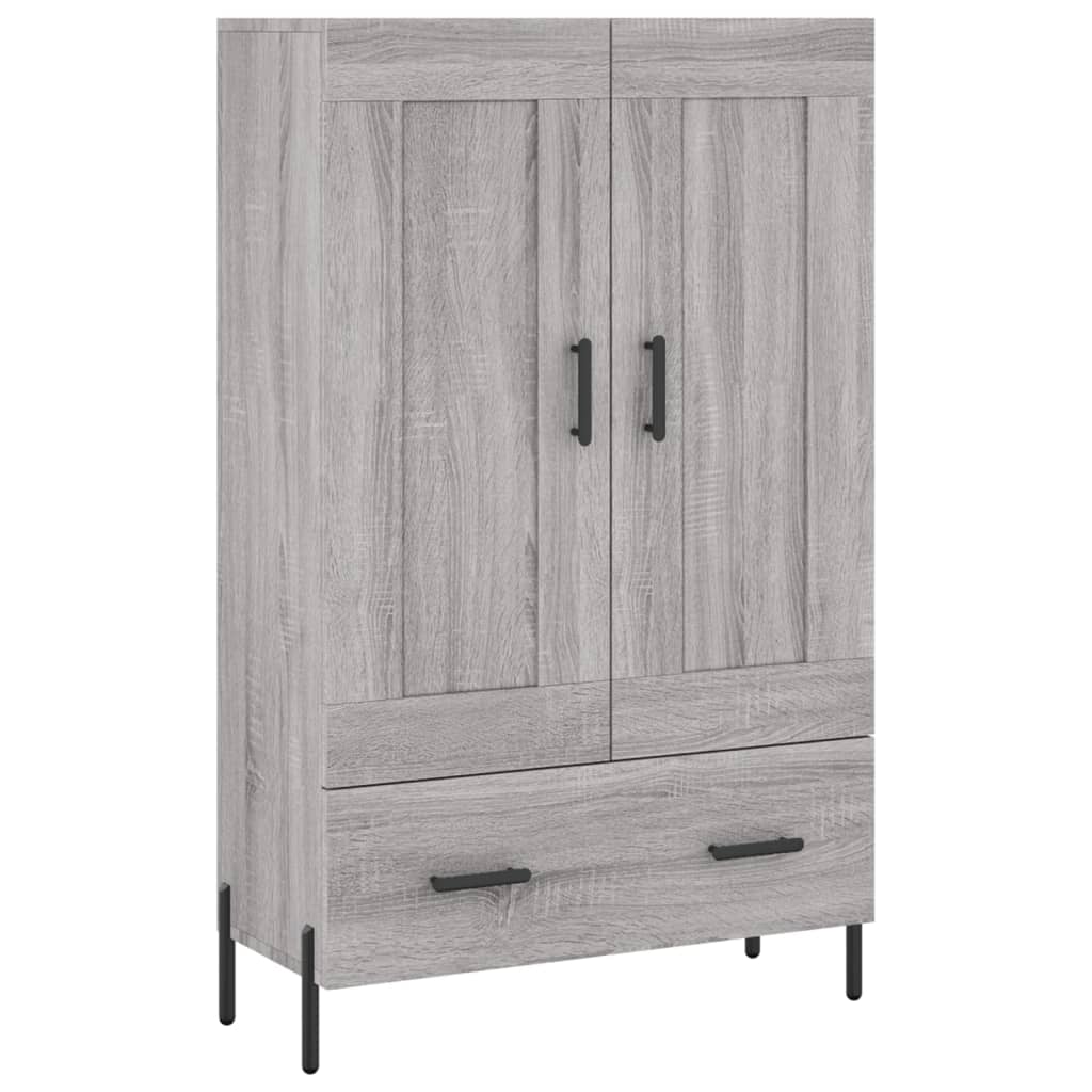 Buffet haut sonoma gris 69,5x31x115 cm bois d'ingénierie