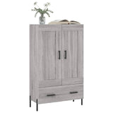 Buffet haut sonoma gris 69,5x31x115 cm bois d'ingénierie