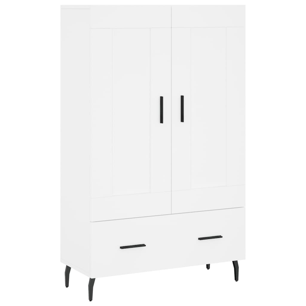 Buffet haut blanc 69,5x31x115 cm bois d'ingénierie