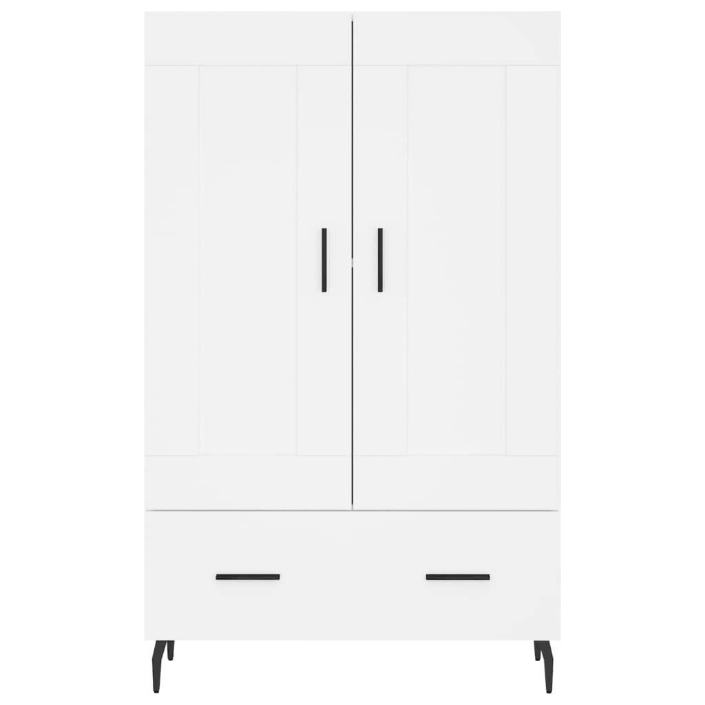 Buffet haut blanc 69,5x31x115 cm bois d'ingénierie