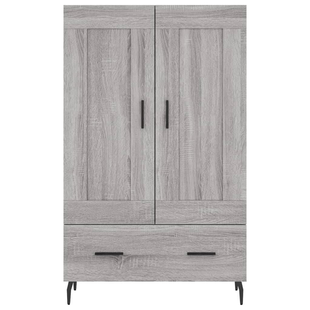 Buffet haut sonoma gris 69,5x31x115 cm bois d'ingénierie