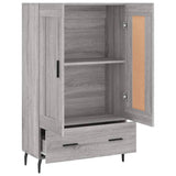 Buffet haut sonoma gris 69,5x31x115 cm bois d'ingénierie