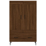 Buffet haut chêne marron 69,5x31x115 cm bois d'ingénierie