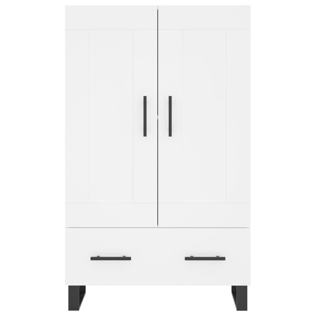 Buffet haut blanc 69,5x31x115 cm bois d'ingénierie