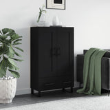 Black high sideboard 69.5x31x115 cm engineered wood