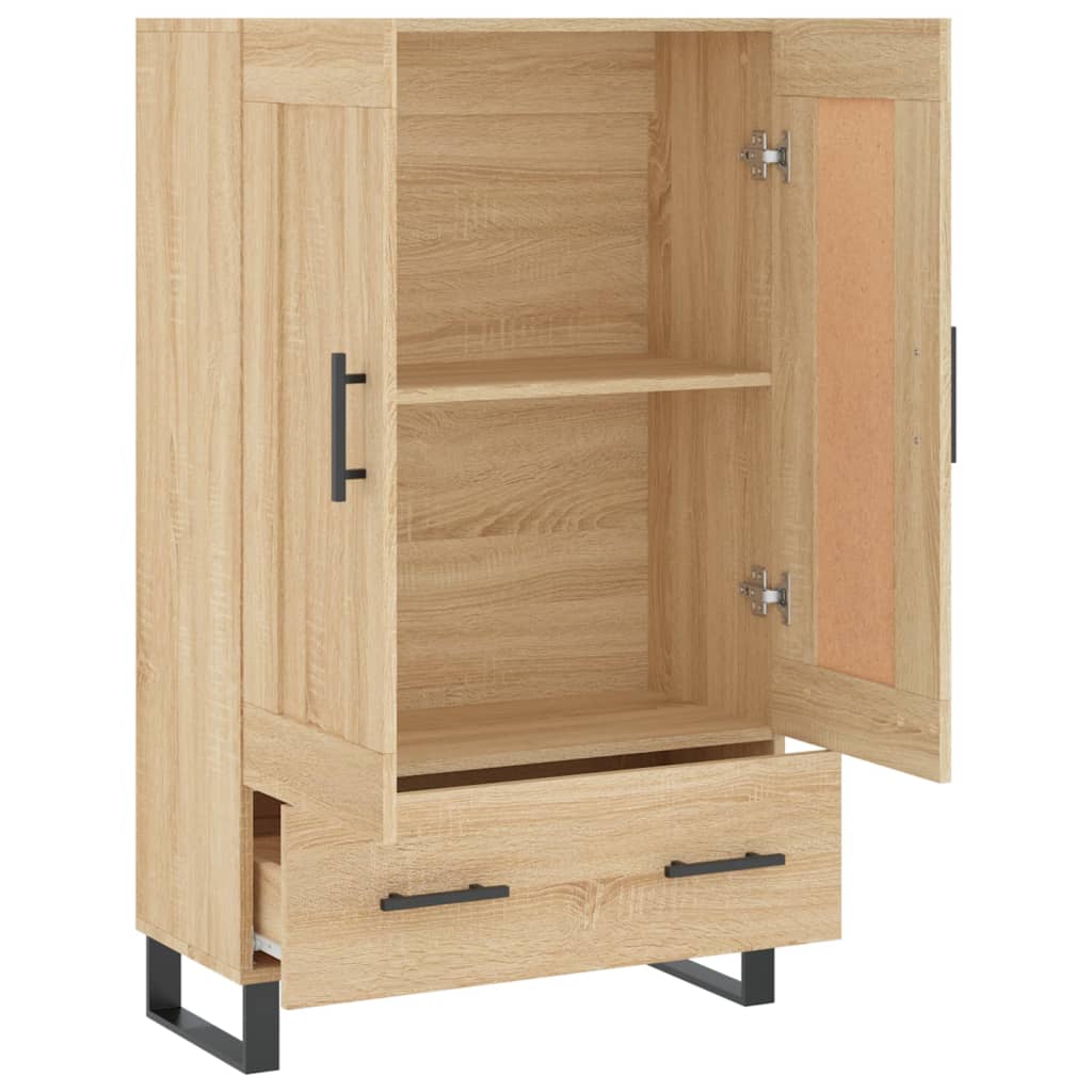 Buffet haut chêne sonoma 69,5x31x115 cm bois d'ingénierie