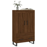 Buffet haut chêne marron 69,5x31x115 cm bois d'ingénierie