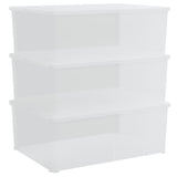 Plastic storage boxes 3 pcs 10 L stackable