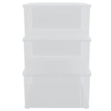 Plastic storage boxes 3 pcs 10 L stackable