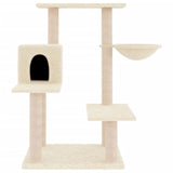 Cat tree with cream sisal scratching posts 82.5 cm