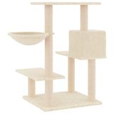 Cat tree with cream sisal scratching posts 82.5 cm