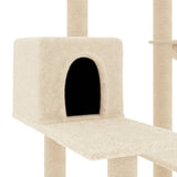 Cat tree with cream sisal scratching posts 82.5 cm