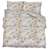 White and brown duvet cover set 220x240 cm Cotton