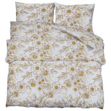 White and brown duvet cover set 155x220 cm Cotton