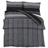 Dark Grey Duvet Cover Set 240x220 cm Cotton