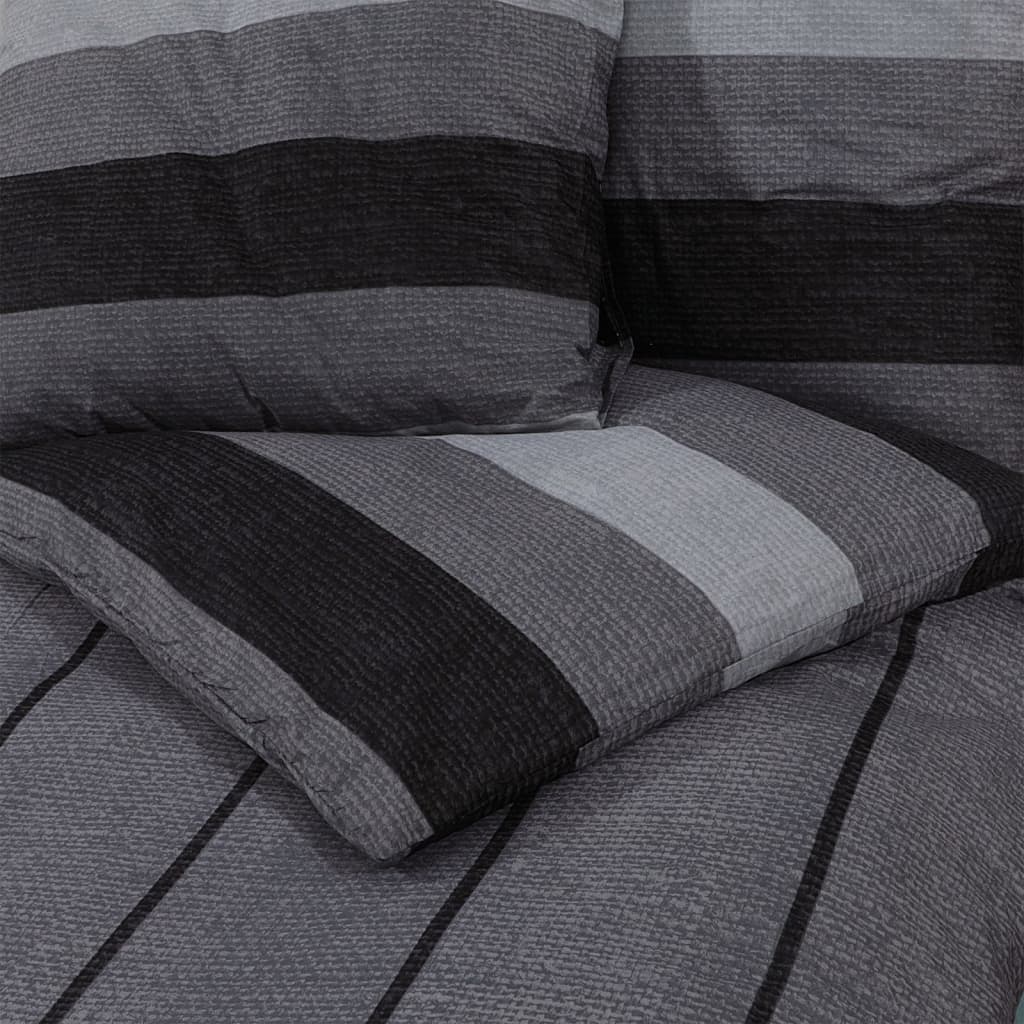 Dark Grey Duvet Cover Set 240x220 cm Cotton