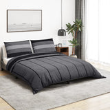 Dark Grey Duvet Cover Set 240x220 cm Cotton