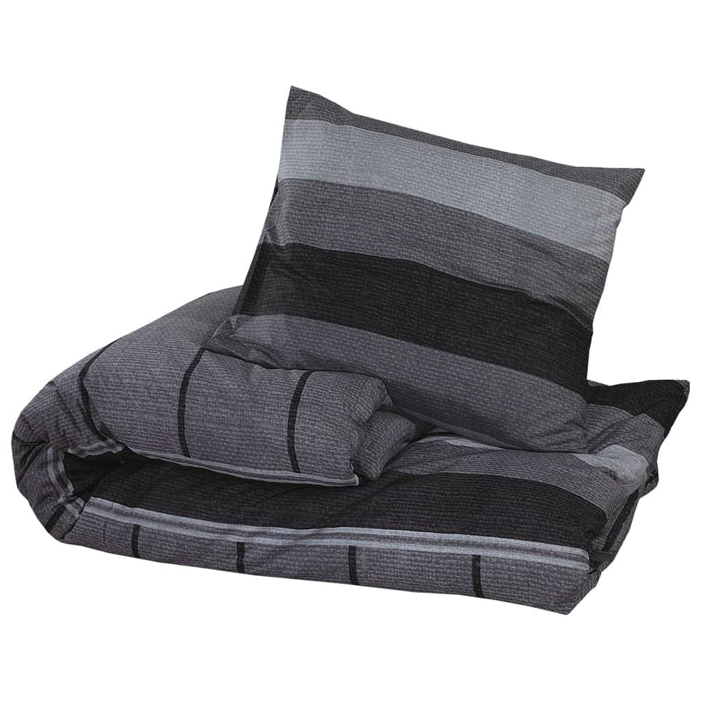 Dark Grey Duvet Cover Set 140x200 cm Cotton