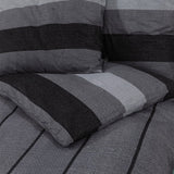 Dark Grey Duvet Cover Set 140x200 cm Cotton