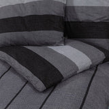 Dark Grey Duvet Cover Set 260x240 cm Cotton