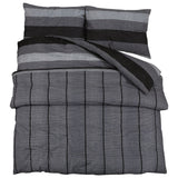 Dark Grey Duvet Cover Set 135x200 cm Cotton