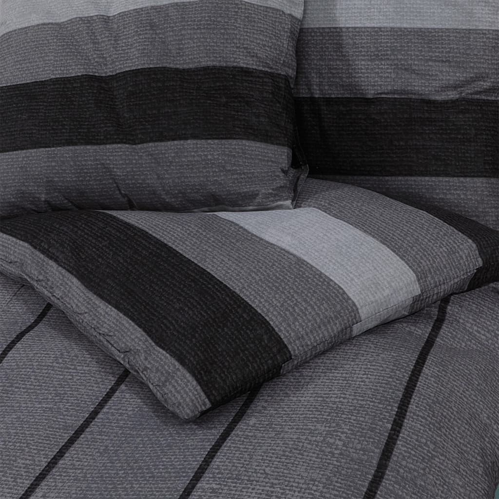 Dark Grey Duvet Cover Set 135x200 cm Cotton