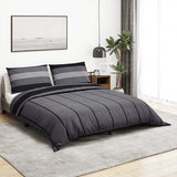 Dark Grey Duvet Cover Set 155x220 cm Cotton