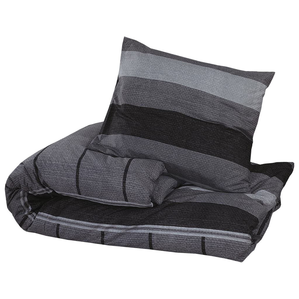 Ensemble de housse de couette gris foncé 260x220 cm Coton