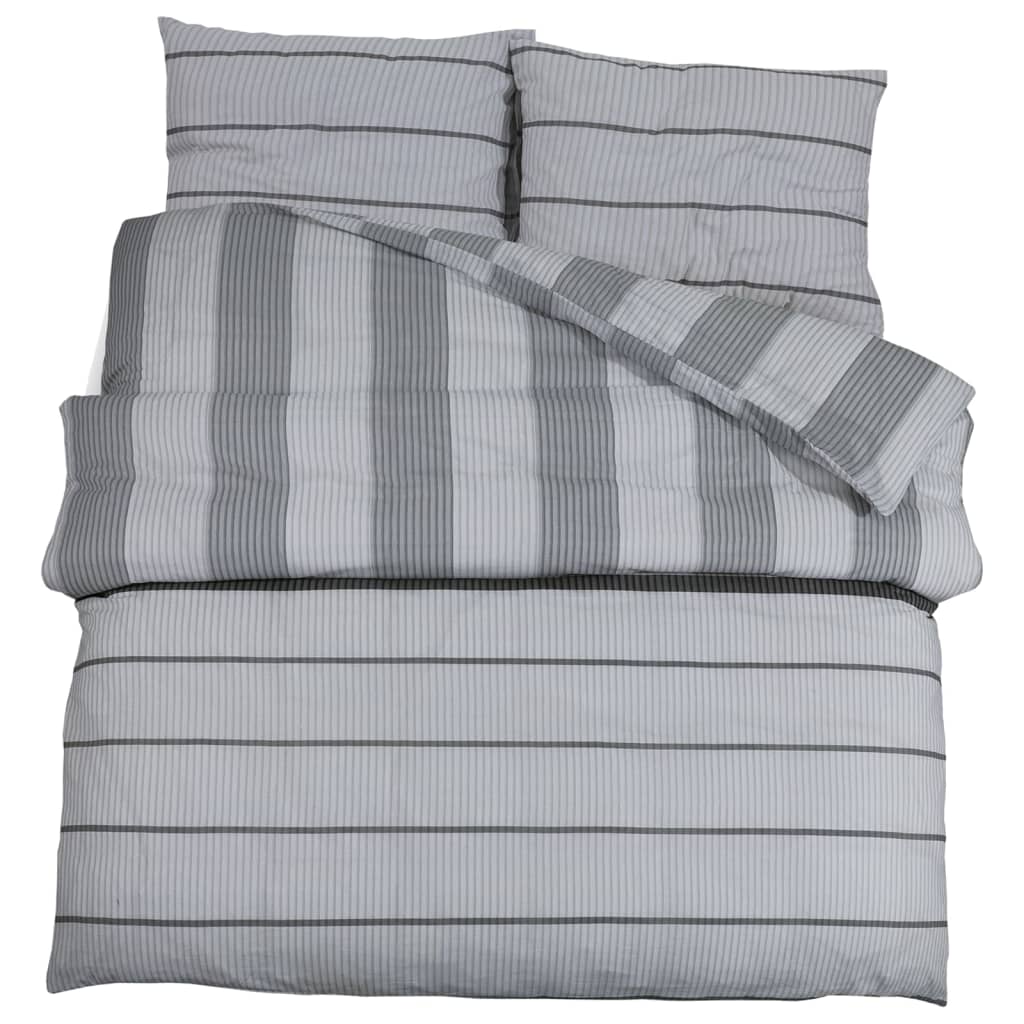 Grey Duvet Cover Set 140x200 cm Cotton