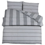 Ensemble de housse de couette Gris 200x220 cm Coton