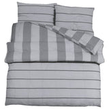 Grey Duvet Cover Set 225x220 cm Cotton