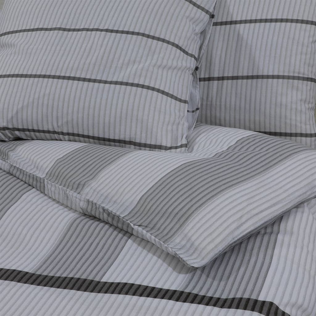 Grey Duvet Cover Set 225x220 cm Cotton