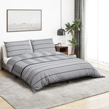 Ensemble de housse de couette Gris 260x220 cm Coton